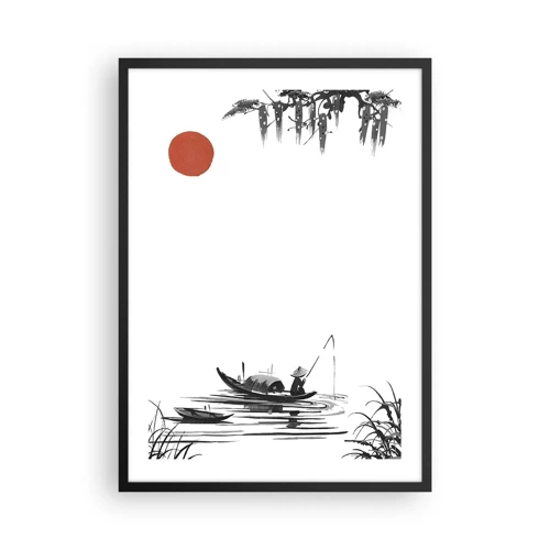 Poster in einem schwarzem Rahmen - Asiatischer Nachmittag - 50x70 cm