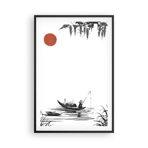 Poster in einem schwarzem Rahmen - Asiatischer Nachmittag - 61x91 cm