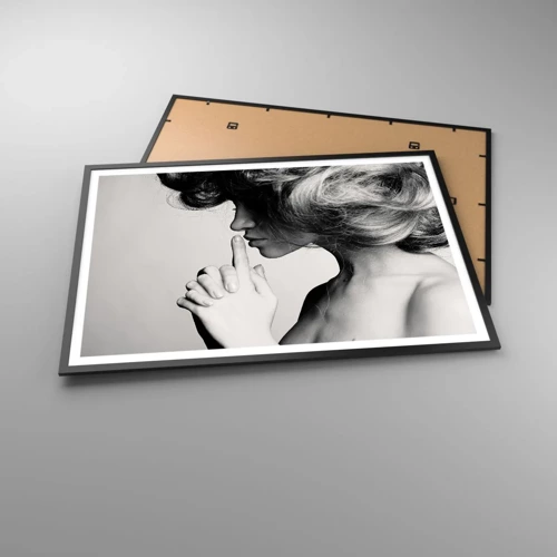 Poster in einem schwarzem Rahmen - Auf sich selbst hören - 100x70 cm