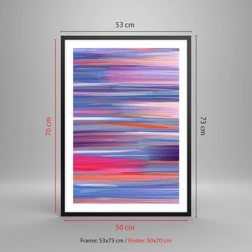Poster in einem schwarzem Rahmen - Aufstieg zum Regenbogen - 50x70 cm