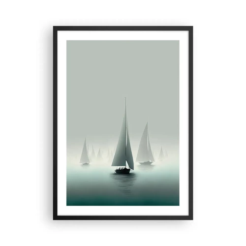Poster in einem schwarzem Rahmen - Aus Nebel - 50x70 cm