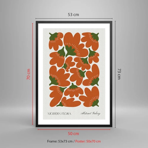 Poster in einem schwarzem Rahmen - Aus dem Leben der Blumen - 50x70 cm