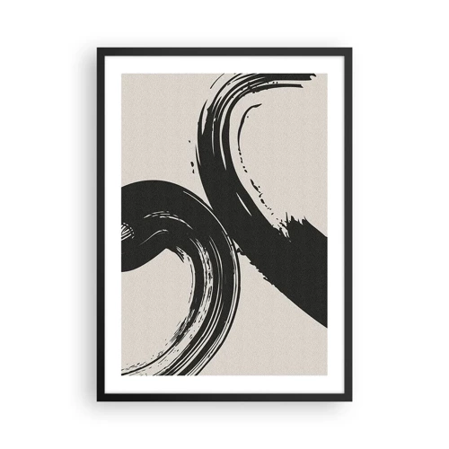 Poster in einem schwarzem Rahmen - Ausladend und kreisförmig - 50x70 cm