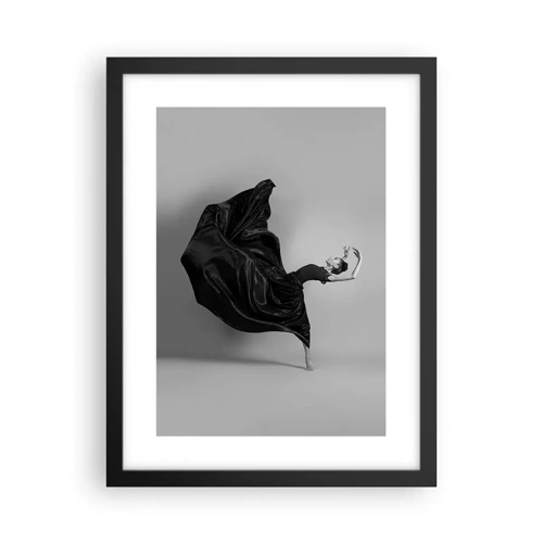 Poster in einem schwarzem Rahmen - Beflügelt durch die Musik - 30x40 cm