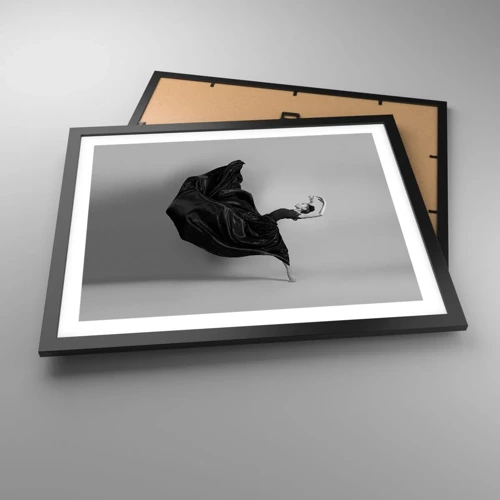 Poster in einem schwarzem Rahmen - Beflügelt durch die Musik - 50x40 cm