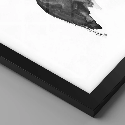 Poster in einem schwarzem Rahmen - Bei ihr verschwindet die Welt - 70x100 cm