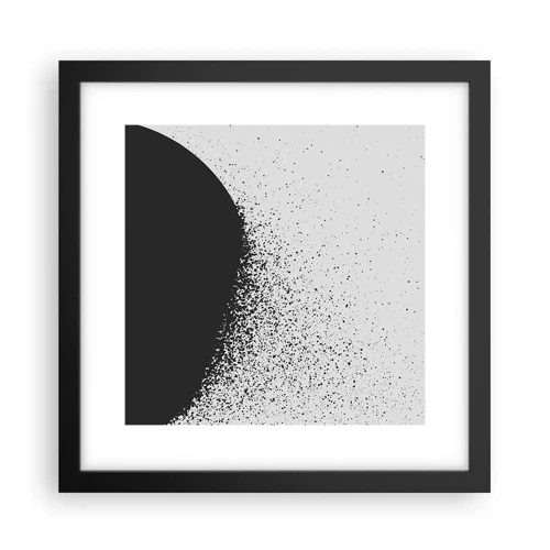 Poster in einem schwarzem Rahmen - Bewegung von Molekülen - 30x30 cm