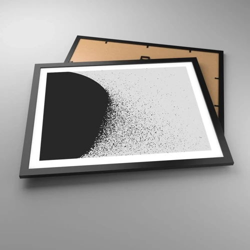 Poster in einem schwarzem Rahmen - Bewegung von Molekülen - 50x40 cm