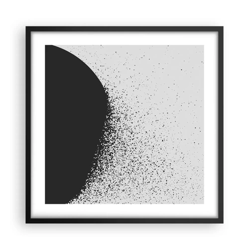 Poster in einem schwarzem Rahmen - Bewegung von Molekülen - 50x50 cm