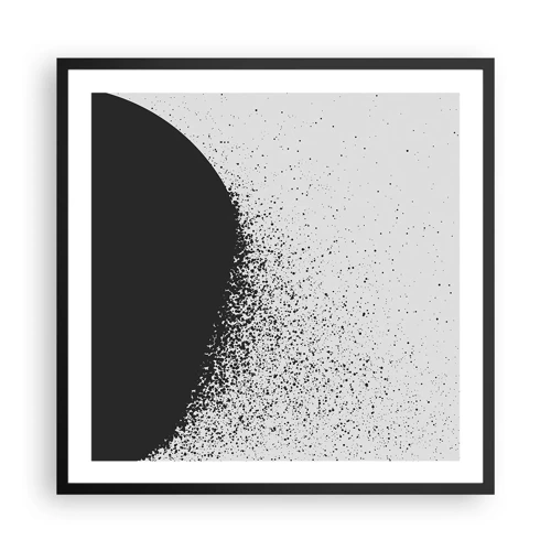 Poster in einem schwarzem Rahmen - Bewegung von Molekülen - 60x60 cm