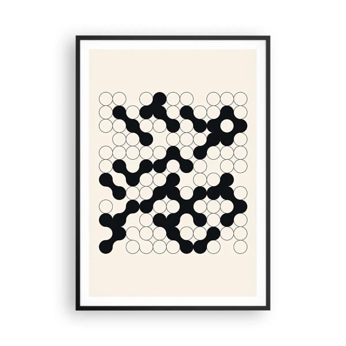 Poster in einem schwarzem Rahmen - Chinesisches Spiel – Variation - 70x100 cm
