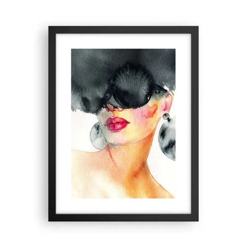 Poster in einem schwarzem Rahmen - Das Geheimnis der Eleganz - 30x40 cm