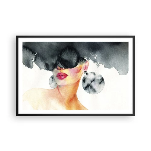 Poster in einem schwarzem Rahmen - Das Geheimnis der Eleganz - 91x61 cm