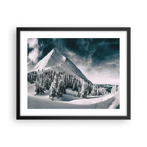 Poster in einem schwarzem Rahmen - Das Land aus Schnee und Eis - 50x40 cm