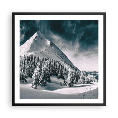 Poster in einem schwarzem Rahmen - Das Land aus Schnee und Eis - 60x60 cm