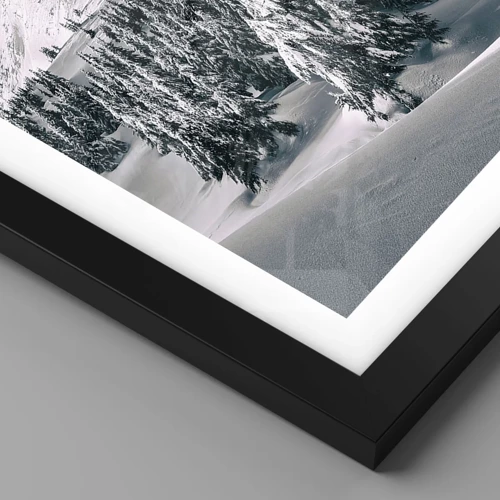 Poster in einem schwarzem Rahmen - Das Land aus Schnee und Eis - 91x61 cm