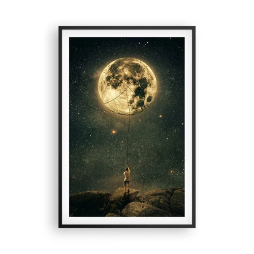 Poster in einem schwarzem Rahmen - Der Mann, der den Mond gestohlen hat - 61x91 cm