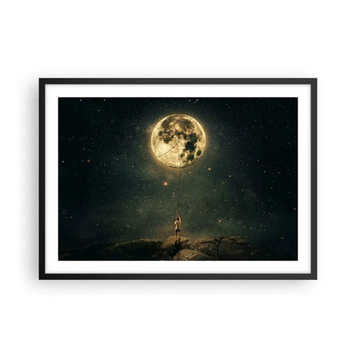 Poster in einem schwarzem Rahmen - Der Mann, der den Mond gestohlen hat - 70x50 cm