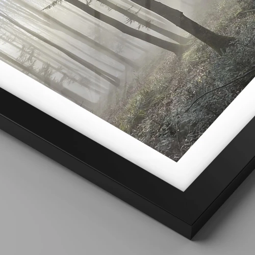 Poster in einem schwarzem Rahmen - Der Nebel ist auch aufgewacht - 30x40 cm