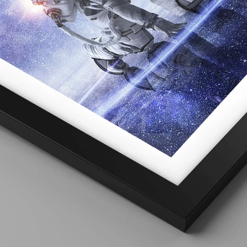 Poster in einem schwarzem Rahmen - Der Sternenhimmel über mir - 70x50 cm