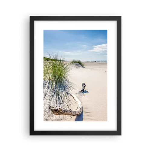 Poster in einem schwarzem Rahmen - Der schönste Strand? Ostsee-Strand - 30x40 cm