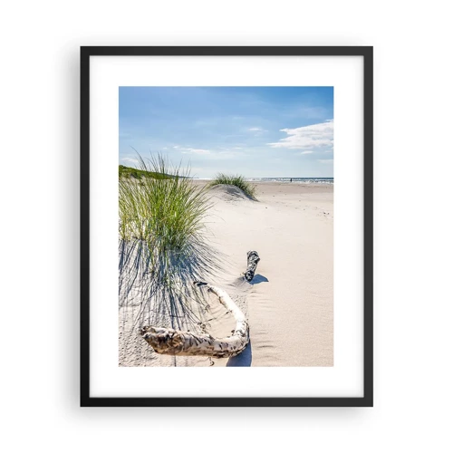 Poster in einem schwarzem Rahmen - Der schönste Strand? Ostsee-Strand - 40x50 cm