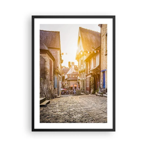 Poster in einem schwarzem Rahmen - Der weiße Geist der Stadt - 50x70 cm