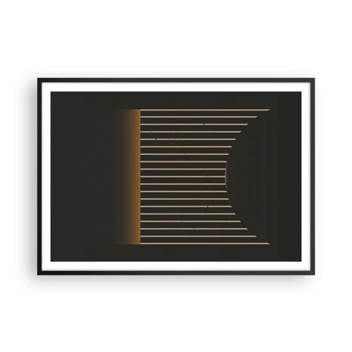 Poster in einem schwarzem Rahmen - Die Dunkelheit erkunden - 100x70 cm