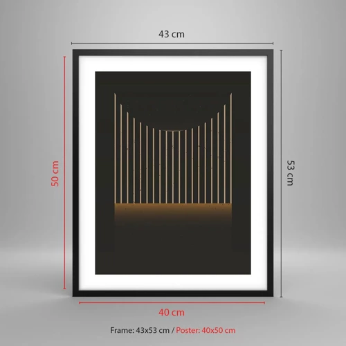 Poster in einem schwarzem Rahmen - Die Dunkelheit erkunden - 40x50 cm