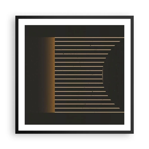 Poster in einem schwarzem Rahmen - Die Dunkelheit erkunden - 60x60 cm
