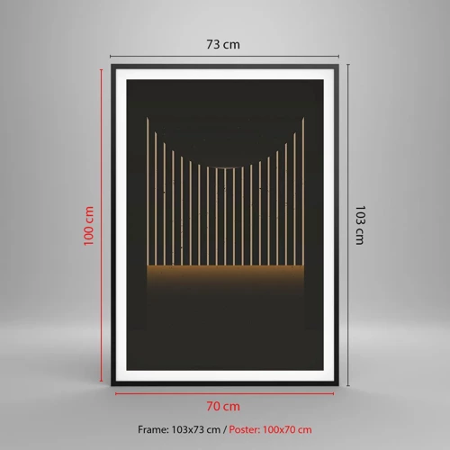 Poster in einem schwarzem Rahmen - Die Dunkelheit erkunden - 70x100 cm