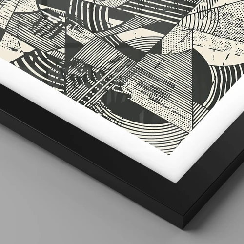 Poster in einem schwarzem Rahmen - Die Dynamik der Gegenwart - 30x40 cm