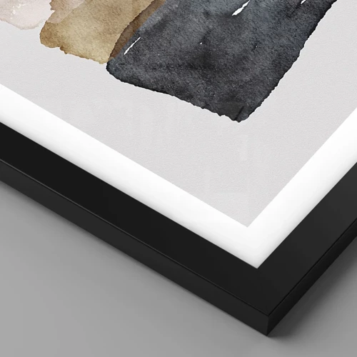 Poster in einem schwarzem Rahmen - Die Komposition der Farben der Erde - 50x50 cm