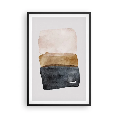 Poster in einem schwarzem Rahmen - Die Komposition der Farben der Erde - 61x91 cm
