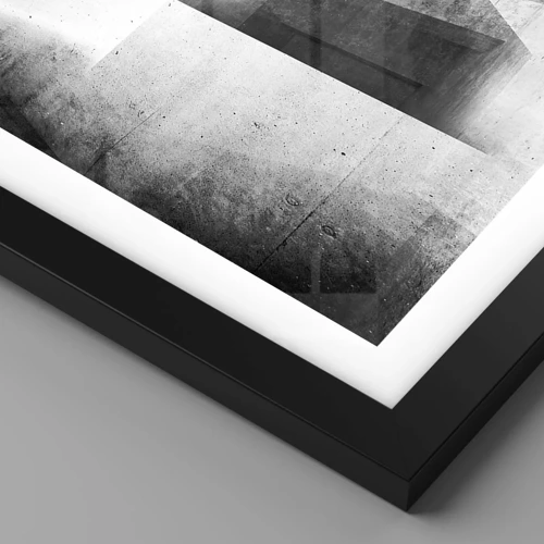 Poster in einem schwarzem Rahmen - Die Raumstruktur - 100x70 cm