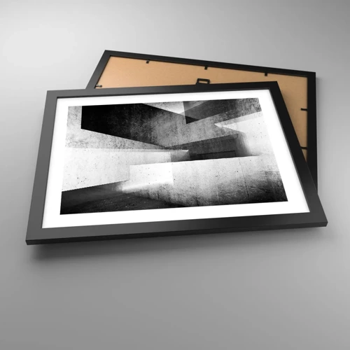 Poster in einem schwarzem Rahmen - Die Raumstruktur - 40x30 cm