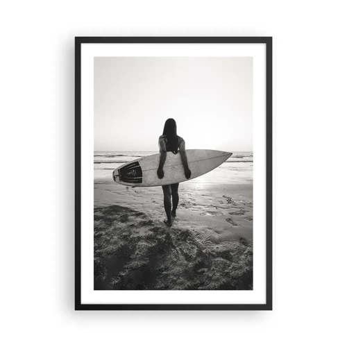 Poster in einem schwarzem Rahmen - Die Tochter der Meereswelle - 50x70 cm