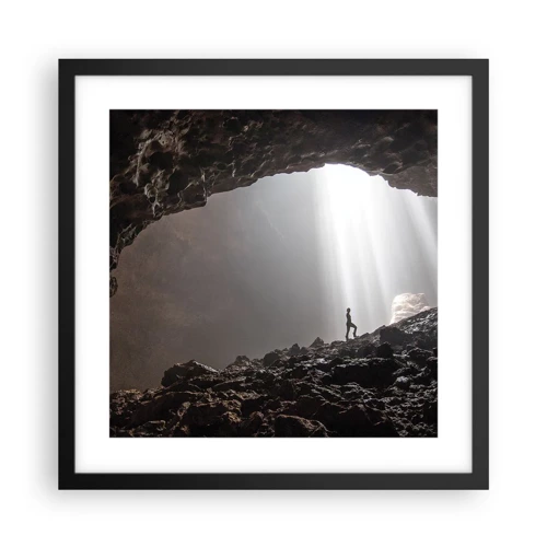 Poster in einem schwarzem Rahmen - Die leuchtende Grotte - 40x40 cm