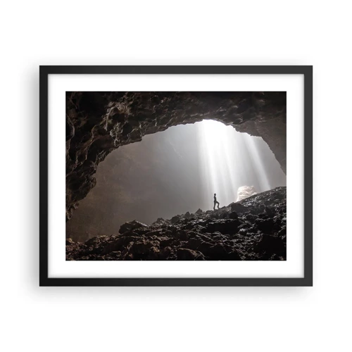 Poster in einem schwarzem Rahmen - Die leuchtende Grotte - 50x40 cm