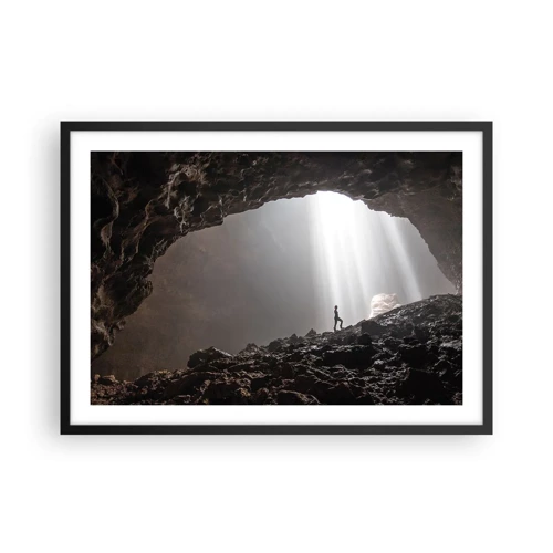Poster in einem schwarzem Rahmen - Die leuchtende Grotte - 70x50 cm