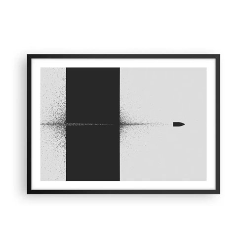 Poster in einem schwarzem Rahmen - Direkt zum Ziel - 70x50 cm