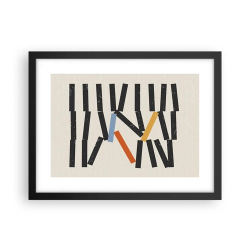 Poster in einem schwarzem Rahmen - Domino – Komposition - 40x30 cm