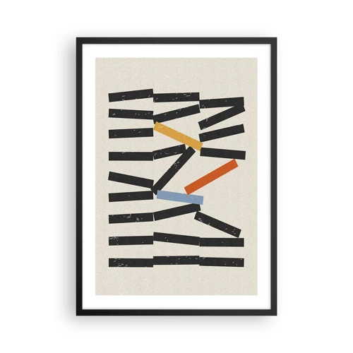 Poster in einem schwarzem Rahmen - Domino – Komposition - 50x70 cm