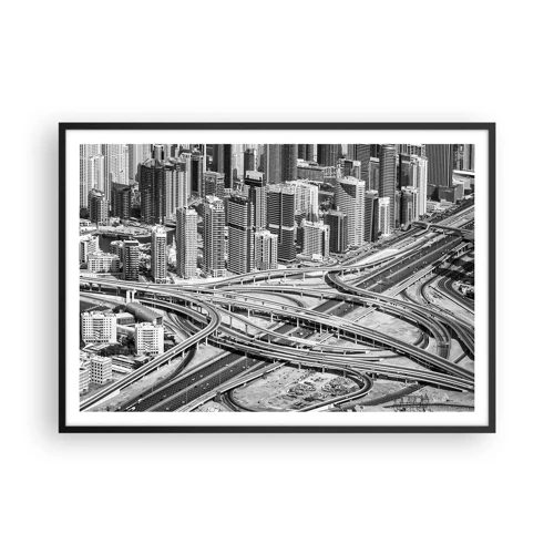 Poster in einem schwarzem Rahmen - Dubai - die unmögliche Stadt - 100x70 cm