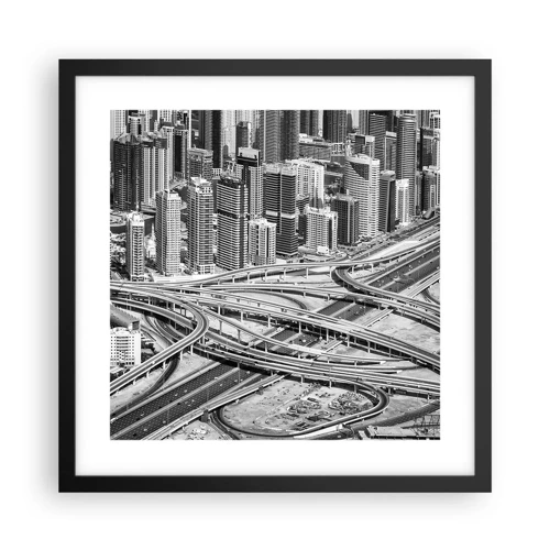 Poster in einem schwarzem Rahmen - Dubai - die unmögliche Stadt - 40x40 cm