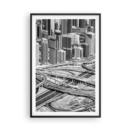 Poster in einem schwarzem Rahmen - Dubai - die unmögliche Stadt - 61x91 cm