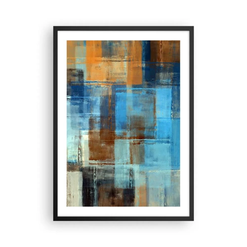 Poster in einem schwarzem Rahmen - Durch den blauen Schleier - 50x70 cm