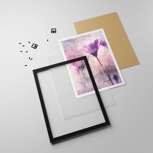 Poster in einem schwarzem Rahmen - Ein Blumentraum - 70x100 cm
