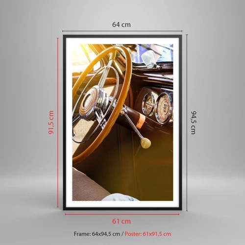 Poster in einem schwarzem Rahmen - Ein Hauch von Luxus aus der Vergangenheit - 61x91 cm