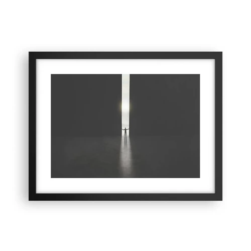 Poster in einem schwarzem Rahmen - Ein Schritt in eine strahlende Zukunft - 40x30 cm